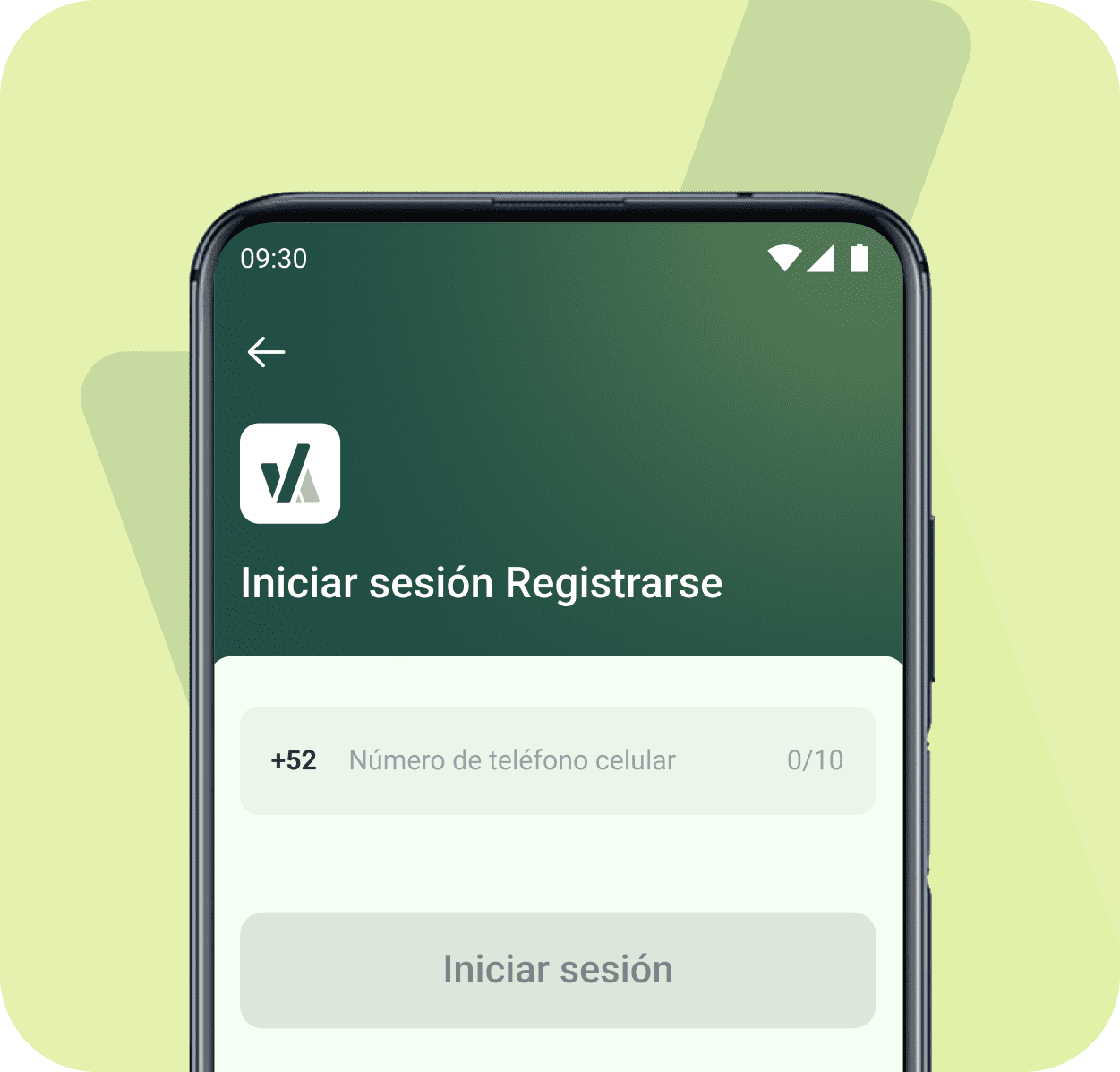 Regístrate en la app